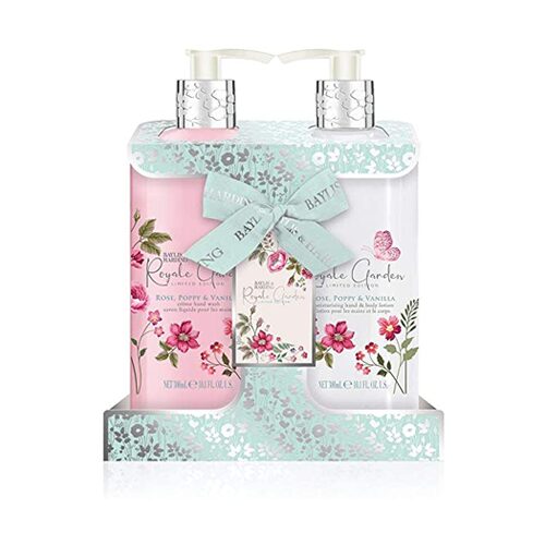 BAYLIS & HARDING Royale Garden Rose Poppy & Vanilla Luxury Keepsake Hat Box Gift Set