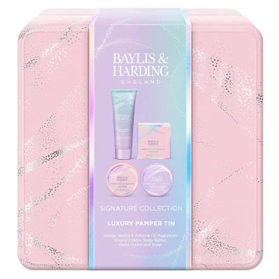 BAYLIS & HARDING Jojoba, Vanilla & Almond Oil Luxury Pamper Tin Gift Set