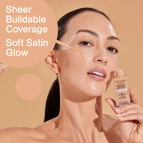 WET N WILD Barefocus Niacinamide Skin Tint 5% Niacinamide Amber Beige 32 ml