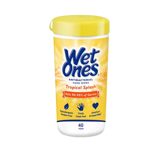 WET ONES Toallas Antibacteriales Tropical Splash 40u