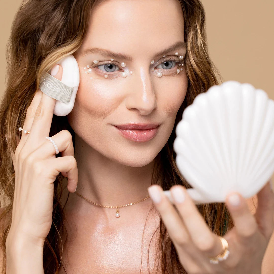 ECOTOOLS Sea Gems Pearl Puff  + Case