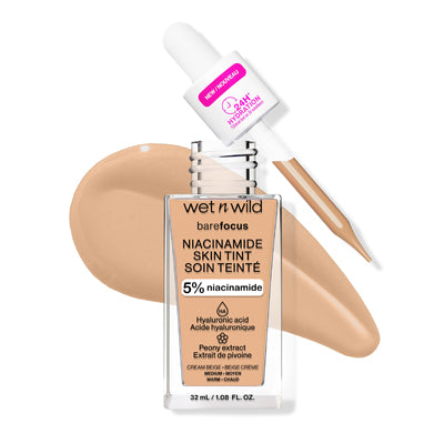 WET N WILD Barefocus Niacinamide Skin Tint 5% Niacinamide Cream Beige 32 ml