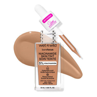 WET N WILD Barefocus Niacinamide Skin Tint 5% Niscinamide Deep Tan 32 ml