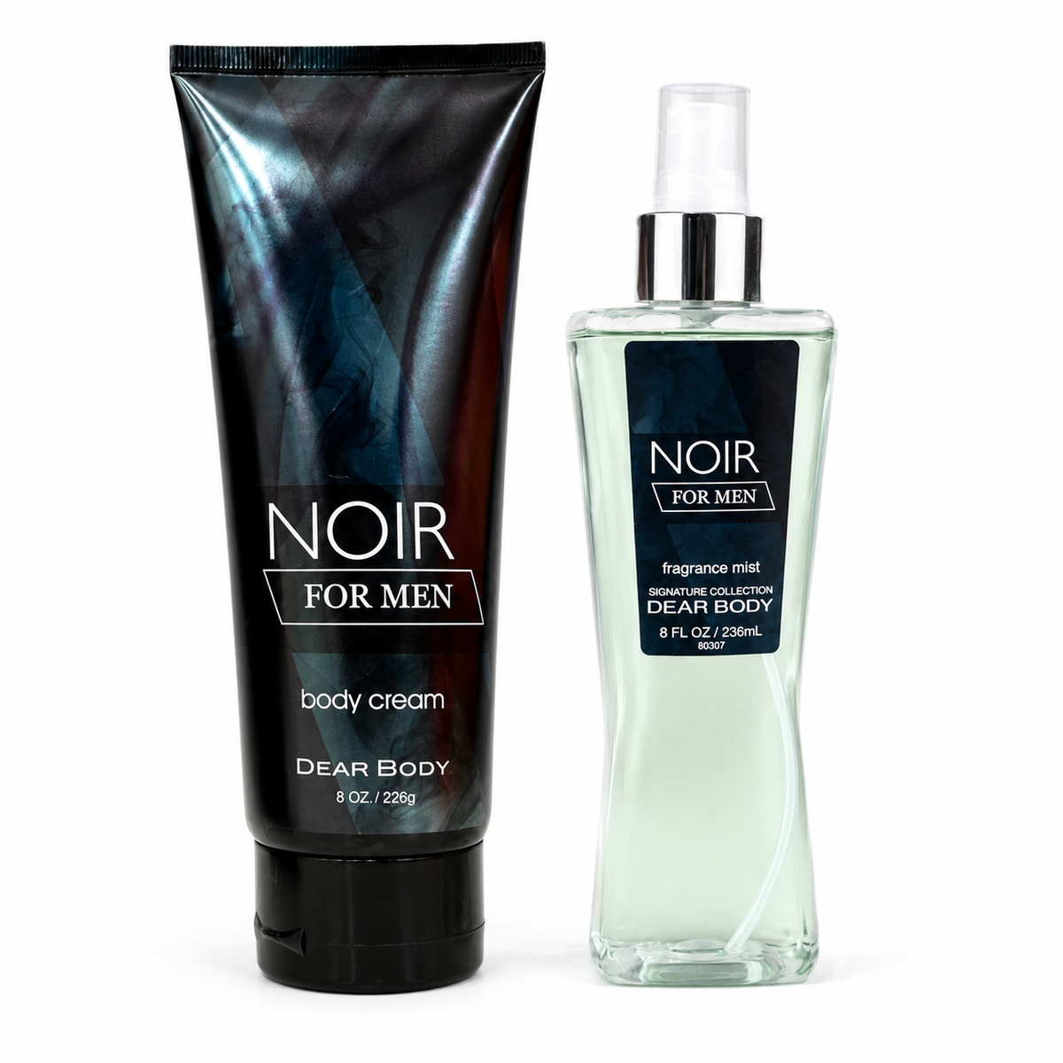 Duo Noir for Men Body Cream 226 g and Fragance Mist 236 mL