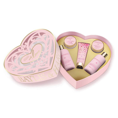 BAYLIS & HARDING Set de corazón Rosé Prosecco Fizz Fraganced Luxury Shower creme/ Body wash/ Hand and Body lotion/ Bath soak crystals/ Body butter