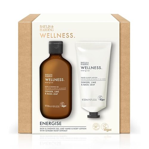 BAYLIS & Harding Set Wellness Ginger/Lime And Basil Leaf Incluye (Bath And Shower Gel/Hand And Body Lotion)