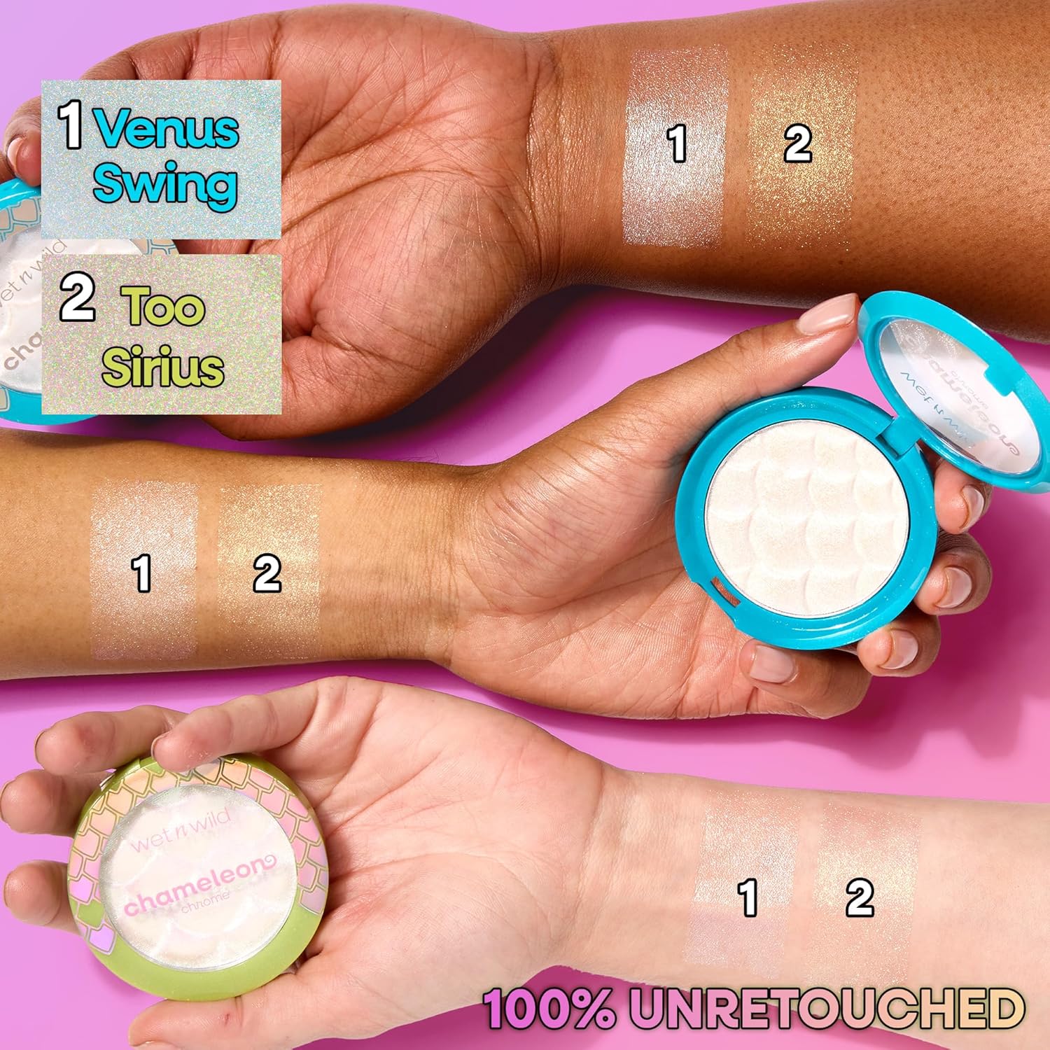 WET N WILD CHAMELEON CHROME HIGHLIGHTER TOO SIRIUS 4.3G
