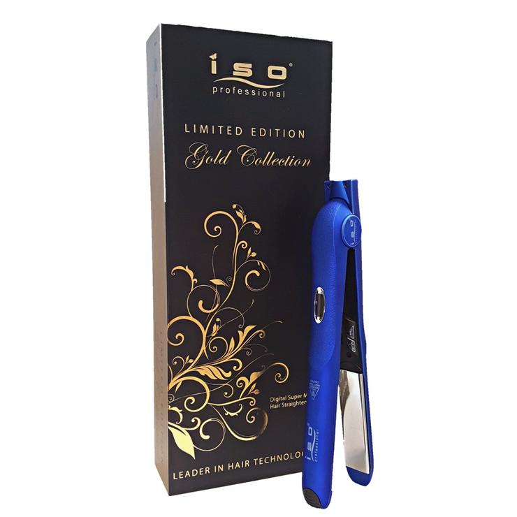 ISO Gold Collection Titanium Straightener Blue