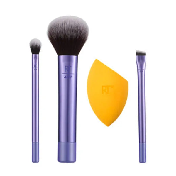 REAL TECHNIQUES MIDI GLOW SET (BROCHAS Y ESPONJA  PARA APLICAR MAQUILLAJE/ ROSTRO/OJOS Y MEJILLAS)