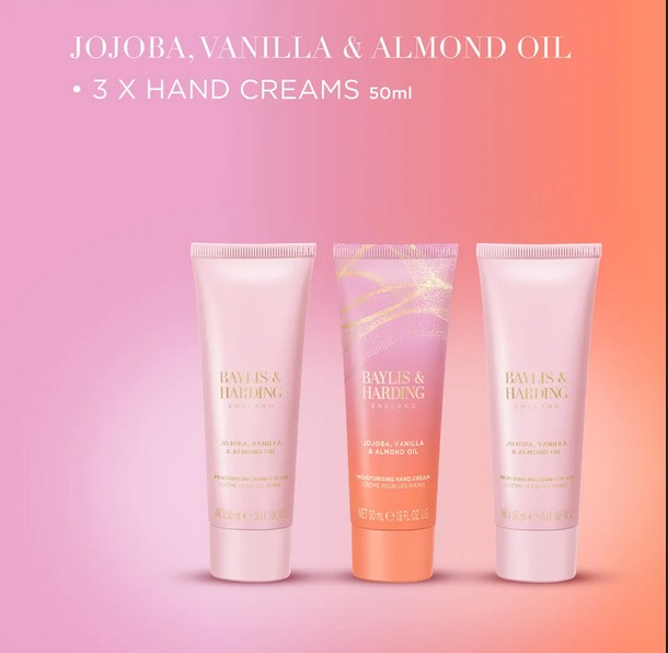 BAYLIS & HARDING Jojoba, Vanilla & Almond Oil Luxury Hand Treats Gift Set