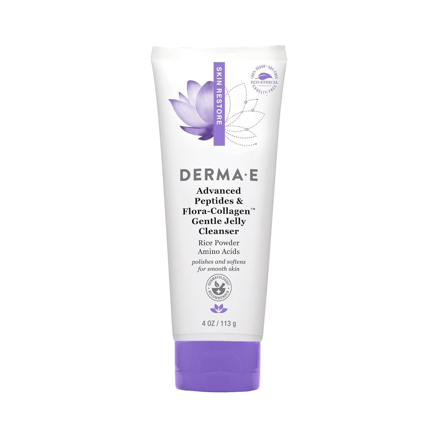 DERMA E ADVANCED PEPTIDES & FLORA-COLLAGEN GENTLE JELLY CLEANSER