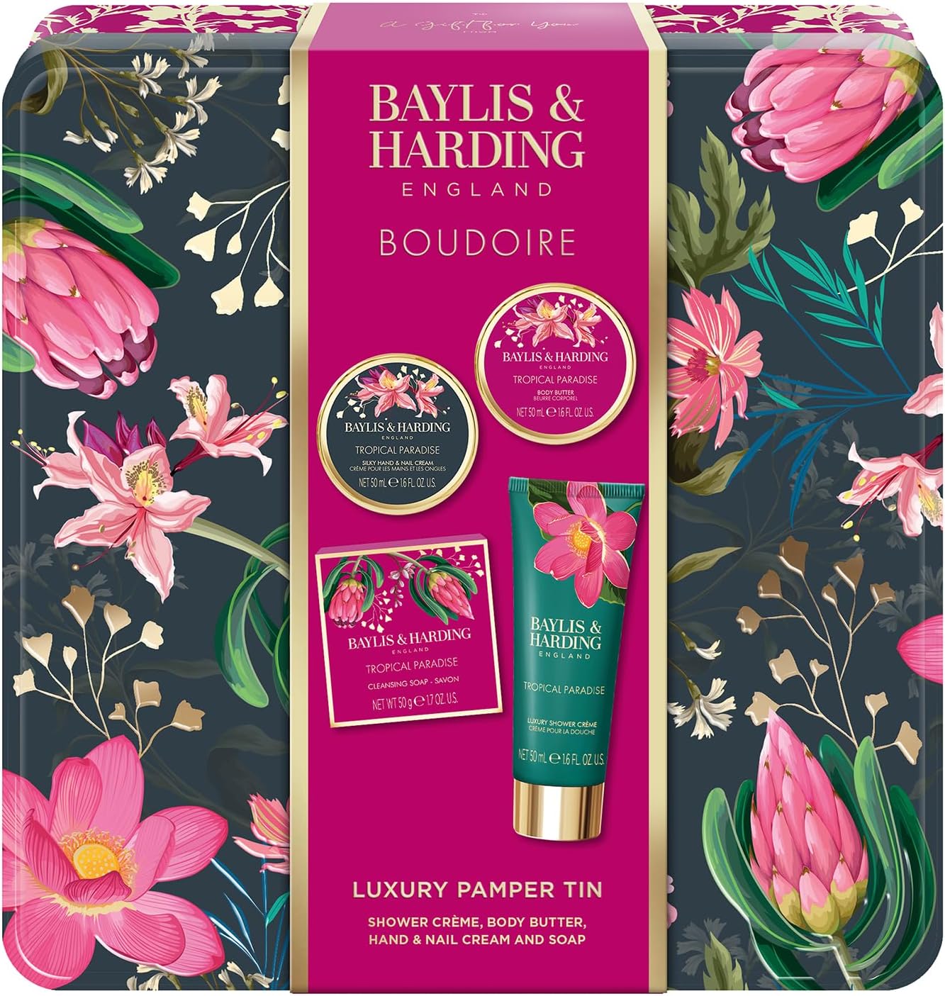 BAYLIS & HARDING Boudoire Luxury Pamper Tin Gift Set