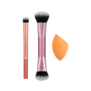 REAL TECHNIQUES SET BEST OF BLENDS  (BROCHA PARA CORRECTOR/BROCHA PARA RUBOR Y ESPONJA)