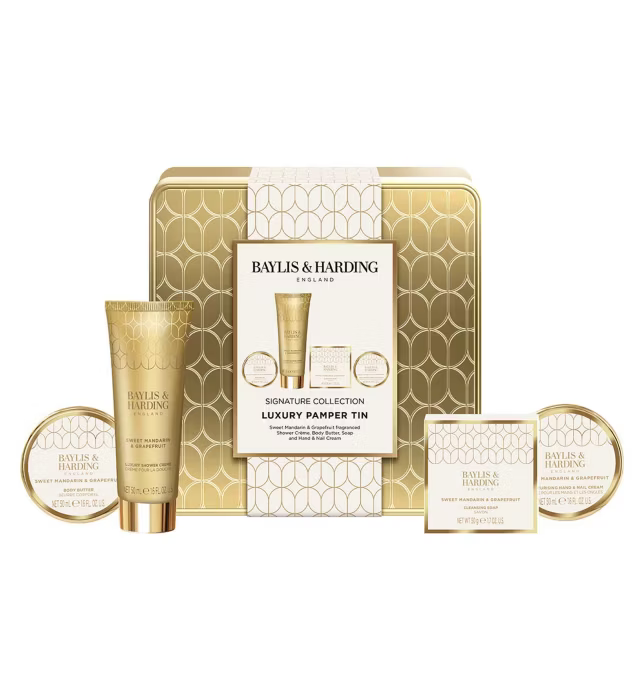 BAYLIS & HARDING Sweet Mandarin & Grapefruit Luxury Pamper Tin Gift Set