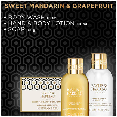BAYLIS & HARDING Sweet Mandarin & Grapefruit Luxury Pamper Tin Gift Set