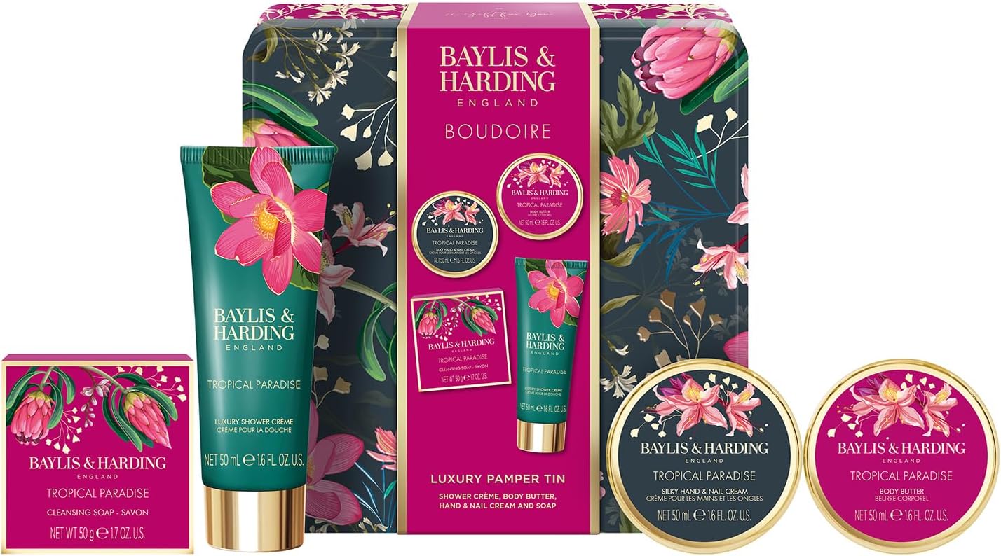 BAYLIS & HARDING Boudoire Luxury Pamper Tin Gift Set