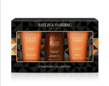 BAYLIS & HARDING Colectivo Black Pepper And Ginseng Shower Gel/Hair And Body Wash/Aftershave Balm.